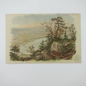 Victorian Trade Card LARGE Clarks ONT Thread View Connecticut Valley x Mount Tom